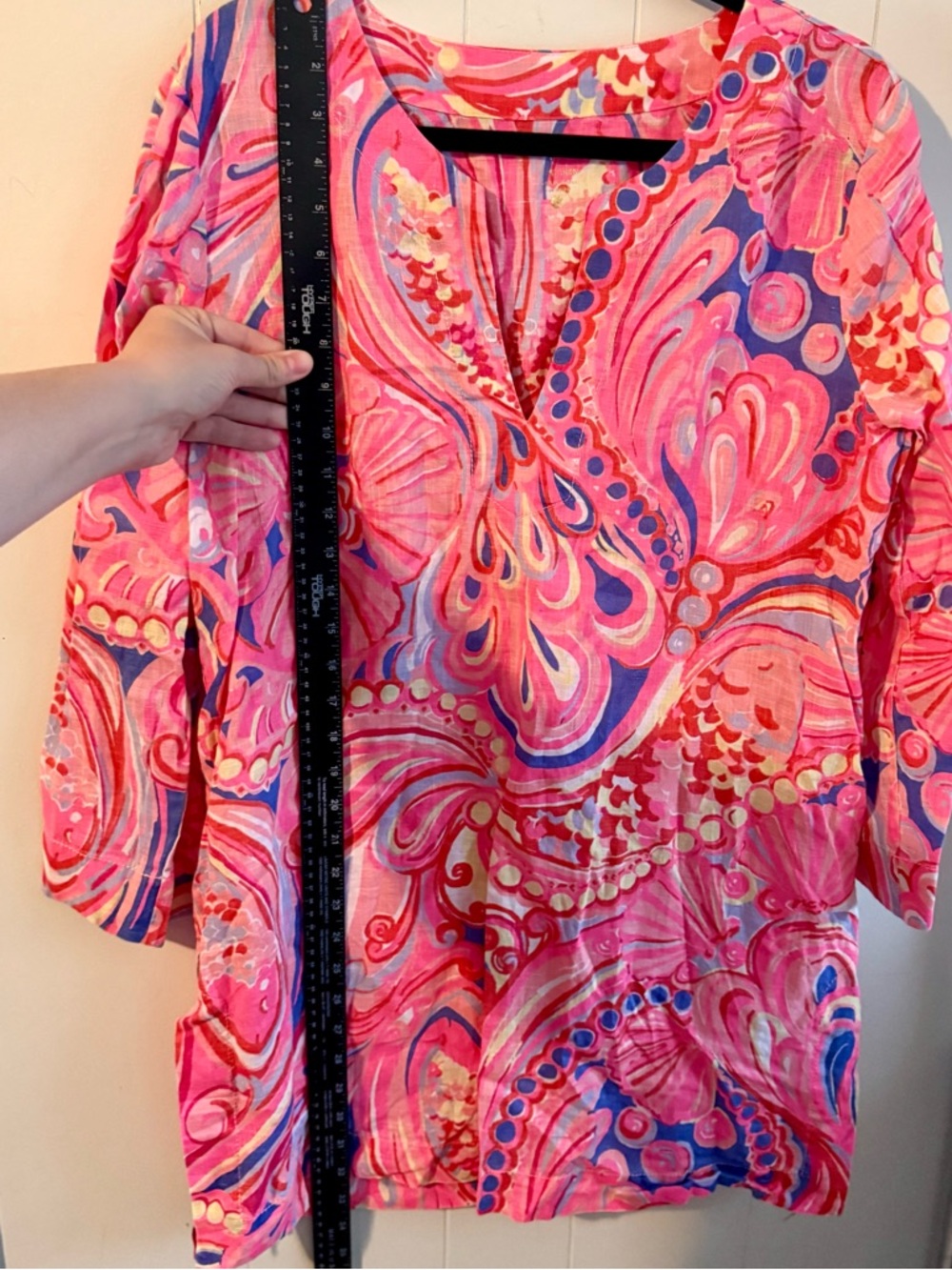 Lilly Pulitzer Marco Island Linen Tunic Cover Up Size L - Picture 7 of 9